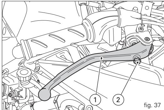 DUCATI 1098 R BAYLISS - Front brake lever (fig. 37) - 1