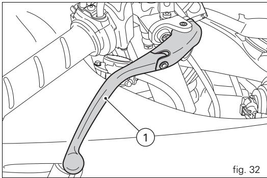 DUCATI DESMOSEDICI RR - Front brake lever (fig. 32 - fig. 33) - 1