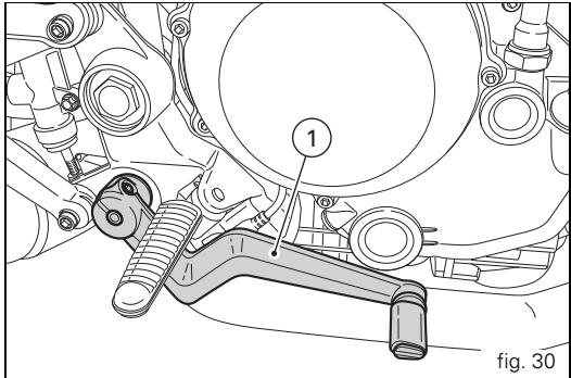 DUCATI HYPERMOTARD 1100 - Rear brake pedal (fig. 30) - 1