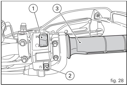 DUCATI HYPERMOTARD 1100 - Throttle twistgrip (fig. 28) - 1