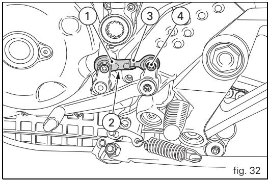 DUCATI HYPERMOTARD 1100 - Gear change pedal (fig. 32) - 1