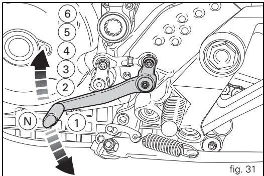 DUCATI HYPERMOTARD 1100 - Gear change pedal (fig. 31) - 1
