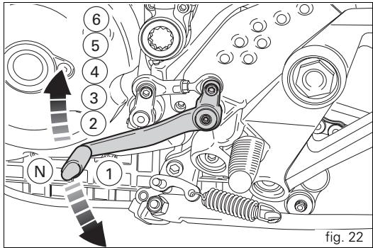 DUCATI MULTISTRADA 1100 - Gearchange pedal (fig. 22) - 1