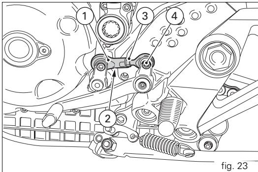 DUCATI MULTISTRADA 1100 - Gearchange pedal (fig. 23) - 1