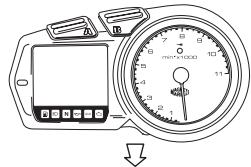 DUCATI MULTISTRADA 1100 - Accessing the additional display functions (fig. 9) - 1
