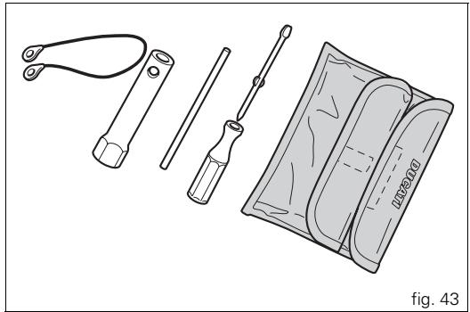 DUCATI MULTISTRADA 1100 - Toolkit and accessories (fig. 42) - 2
