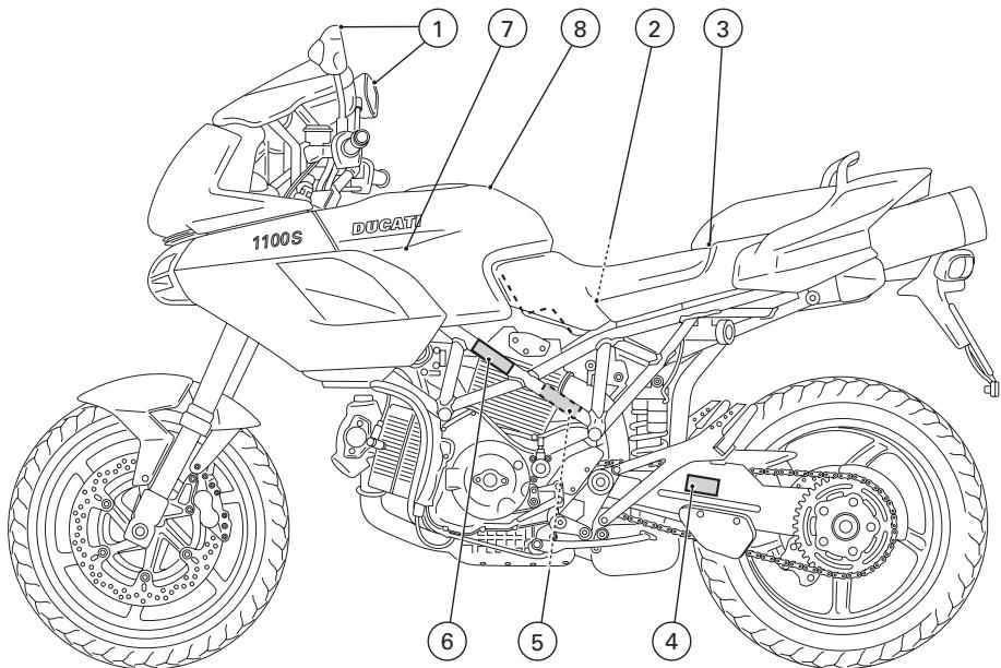 DUCATI MULTISTRADA 1100 - Vehicle identification number (VIN) - 2