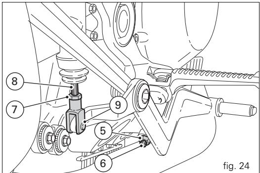 DUCATI MULTISTRADA 1100 - Rear brake pedal (fig. 24) - 1