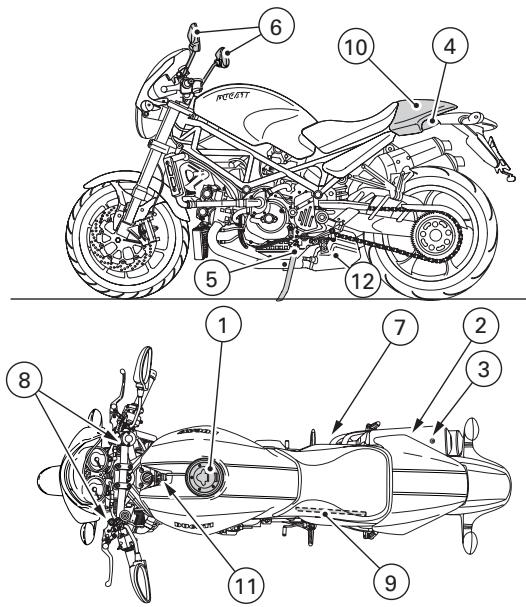 DUCATI S4R S TRICOLORE - Position on motorcycle (fig. 18) - 1