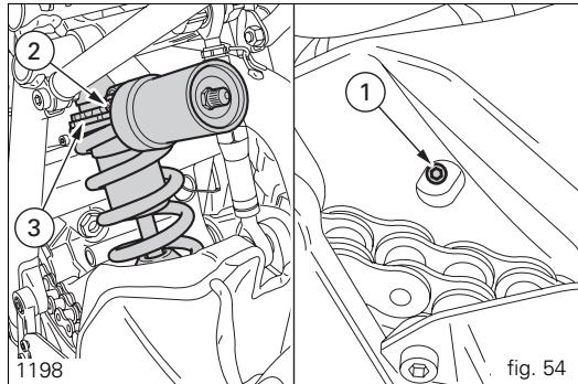 DUCATI 1198 - Shock absorber adjusters (fig. 54 and fig. 55) - 1