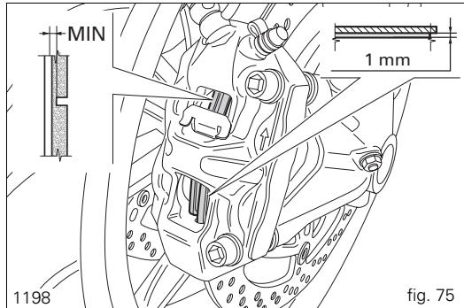 DUCATI 1198 - Checking the brake pads for wear - 2