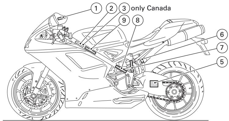 DUCATI 1198 - Vehicle identification number (VIN); - 2