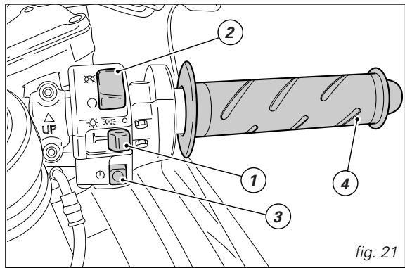 DUCATI 999 - Throttle twistgrip (fig. 21) - 1