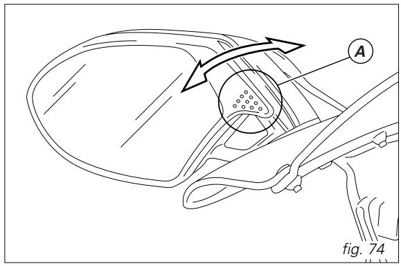 DUCATI 999 - Rear view mirror adjustment (fig. 74) - 1