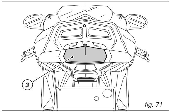 DUCATI 999 - Number plate light (fig. 71) - 1