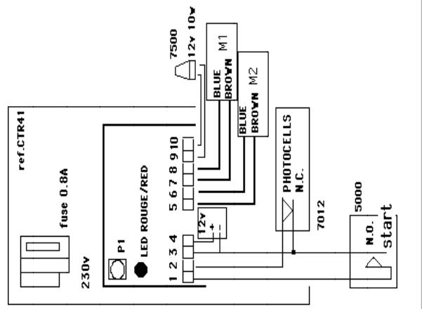 DUCATI A818 - Connexion du câble d'alimentation 230 U - 4