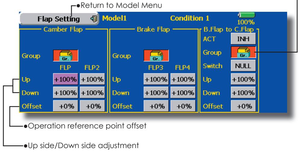 FUTABA 14MZ - Flap setting - 1