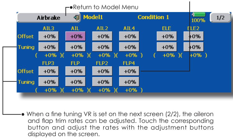 FUTABA 14MZ - Setting example for F3A and other flaperon specifications - 1