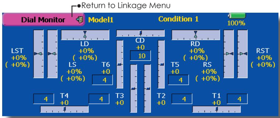 FUTABA 14MZ - VR and slide lever position display (LST, LS, LD, RD, RS, RST) - 1
