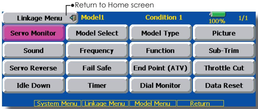 FUTABA 14MZ - FUNCTIONS OF LINKAGE MENU - 1