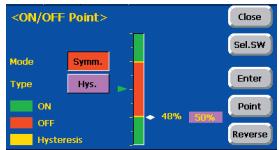 FUTABA 14MZ - Symmetrical hysteresis mode - 1