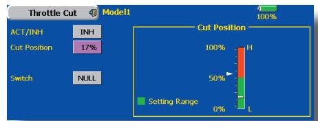 FUTABA 14MZ - Throttle cut setting - 1