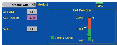 FUTABA 14MZ - Throttle cut setting - 1