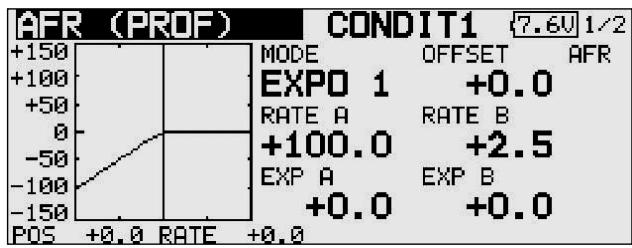 FUTABA T-12 FG - Programmer des courbes - 3
