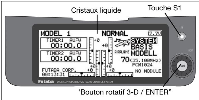FUTABA T-12 FG - Panneau de commande de l'écran à cristaux liquides - 1