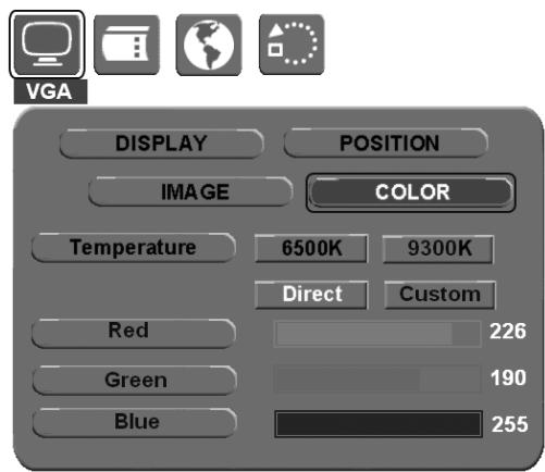 WACOM DTZ-1200W - IMAGE menu options are as follows: - 2