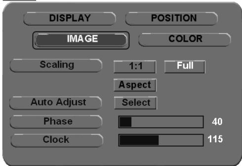 WACOM DTZ-1200W - DISPLAY menu options are as follows: - 5