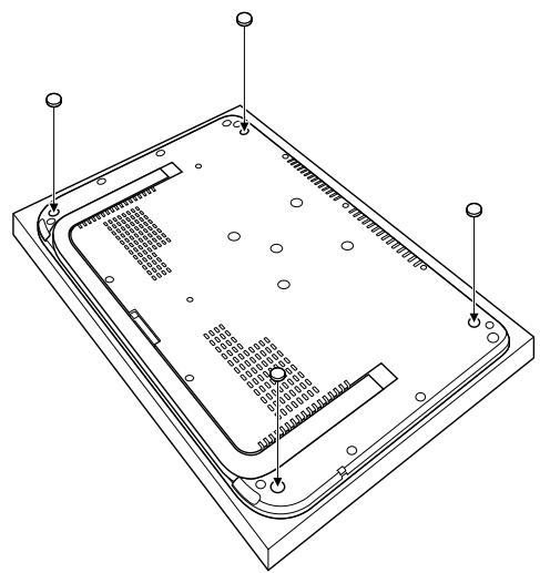 WACOM DTZ-1200W - ATTACHING THE ACCESSORY FEET - 1