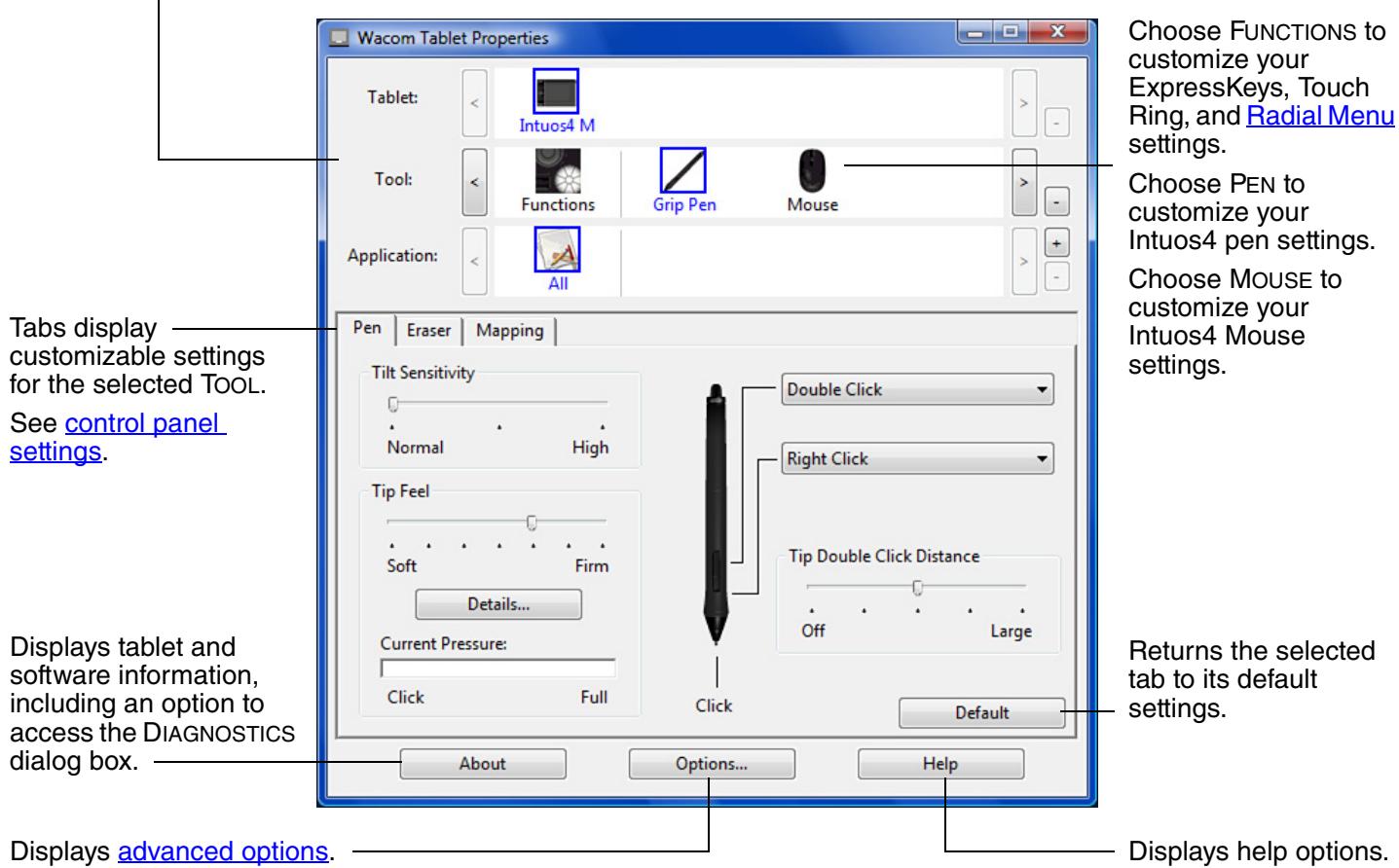 WACOM INTUOS4 - CONTROL PANEL OVERVIEW - 1