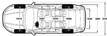 VOLVO XC70 - Volume du COFFRE (LITRES) (avec roue de secours/avec kit anti-crevaison) - 2