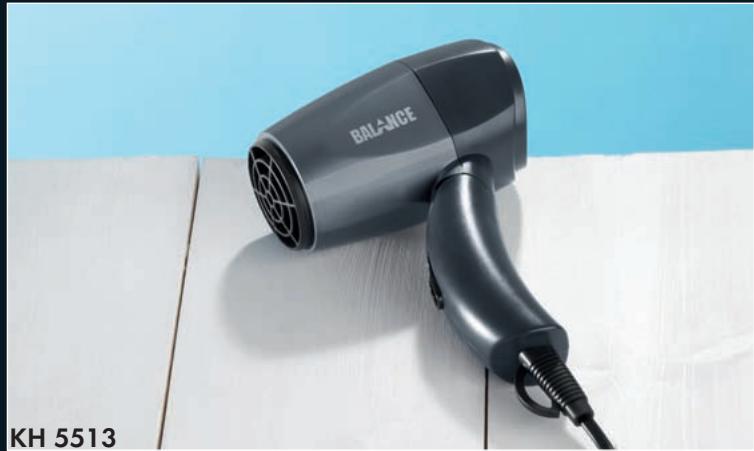 BALANCE KH 5513 TRAVEL HAIRDRYER - SECADOR DE PELO PARA LOS VIAJES ASCIUGACAPELLI DA VIAGGIO - 1