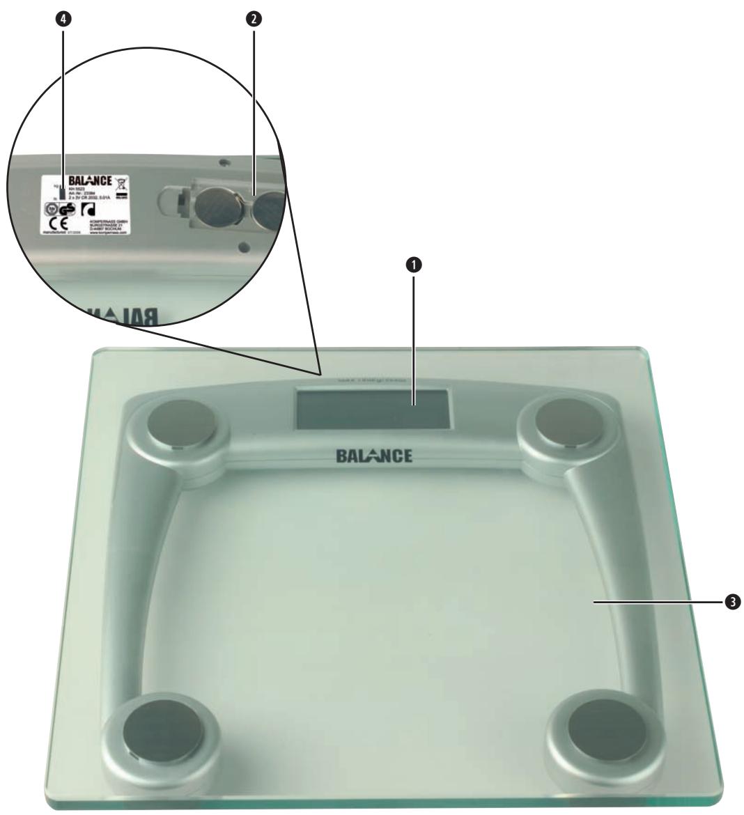 BALANCE KH 5522 / 5523 DESIGN BATHROOM SCALE - DIGITAL BATHROOM SCALE - 3