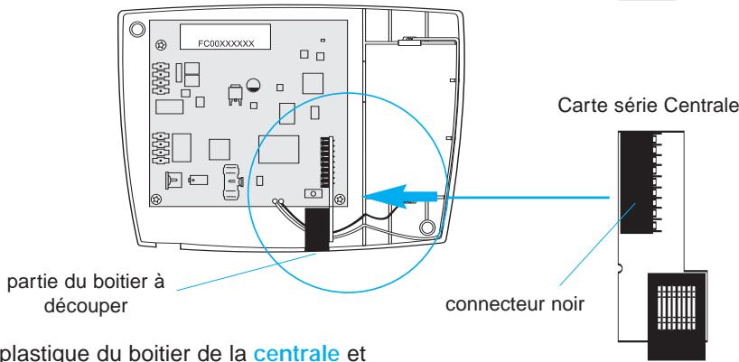 LEGRAND 432 15 - Découpez le socle de la centrale au-dessous de la languette d'autoprotection à l'arrachement pour permettre le passage du connecteur RJ45 - 3
