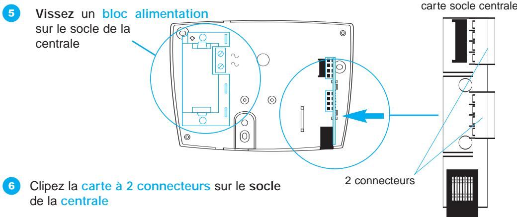LEGRAND 432 15 - Découpez le socle de la centrale au-dessous de la languette d'autoprotection à l'arrachement pour permettre le passage du connecteur RJ45 - 2