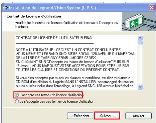 LEGRAND 625 13 - - L'acceptation des termes de la licence d'utilisation - 1
