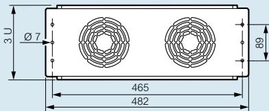 LEGRAND LCS 2 - Plaques 19" avec ventilateurs (mm) - 1