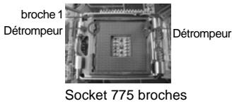 ASROCK 2CORE1066-2.13G - Etape 2. Insérez le processeur 775 broches : - 3