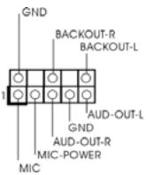 ASROCK 775I65G - Connecteur AC'97 audio panneau avant - 1