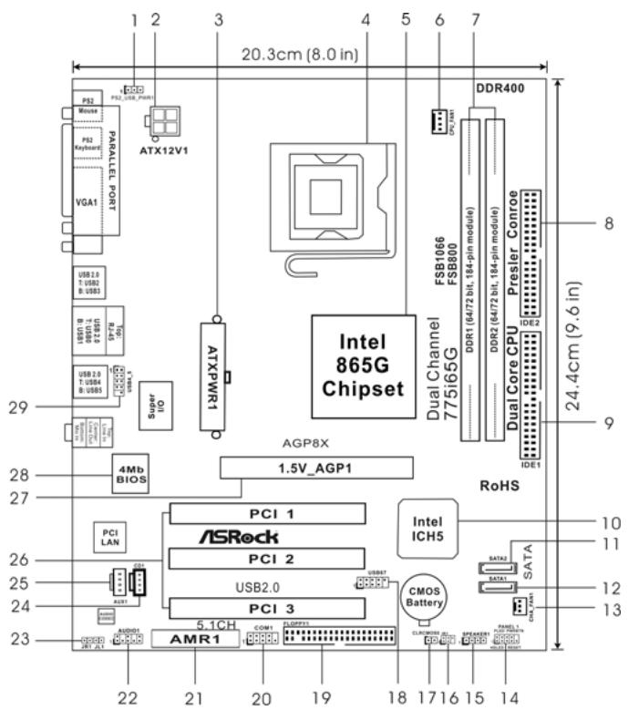 ASROCK 775I65G - CALIFORNIA, USA ONLY - 1