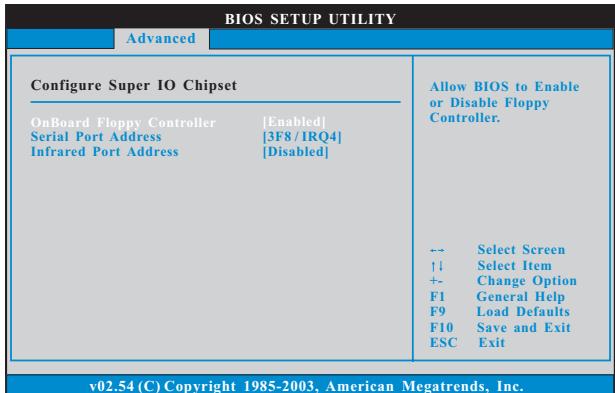 ASROCK K10N750SLI-110DB - Super IO Configuration - 1