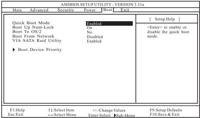 ASROCK K7VT6-C - Boot Setup Menu - 1