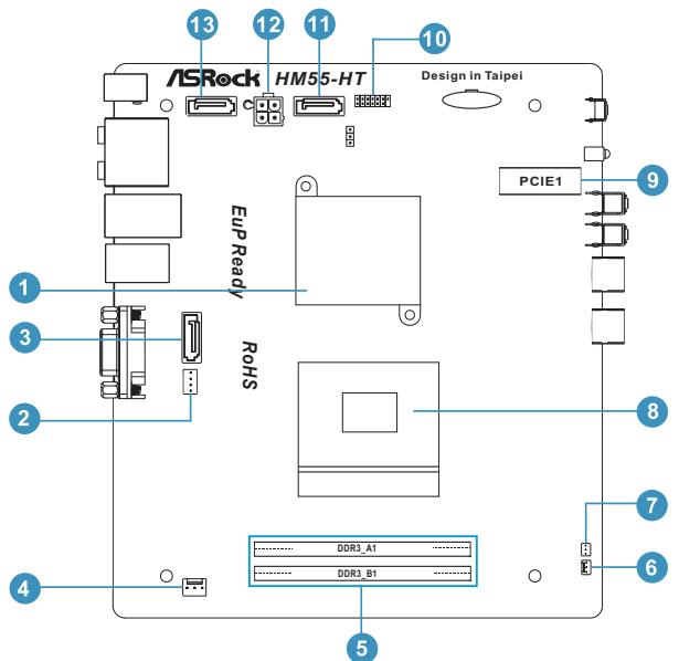 ASROCK CORE 100HT-BD - System Motherboard Components - 1