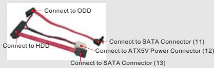 ASROCK CORE 100HT-BD - SATA and Power Connections - 2