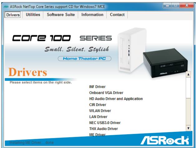 ASROCK CORE 100HT-BD - Chapter 5 Driver Installation - 1
