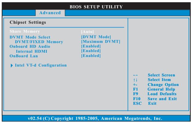 ASROCK CORE 100HT-BD - Chipset Configuration - 1