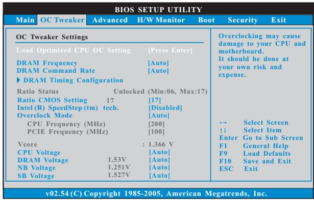 ASROCK G41M-GS3 - OC Tweaker Screen - 1